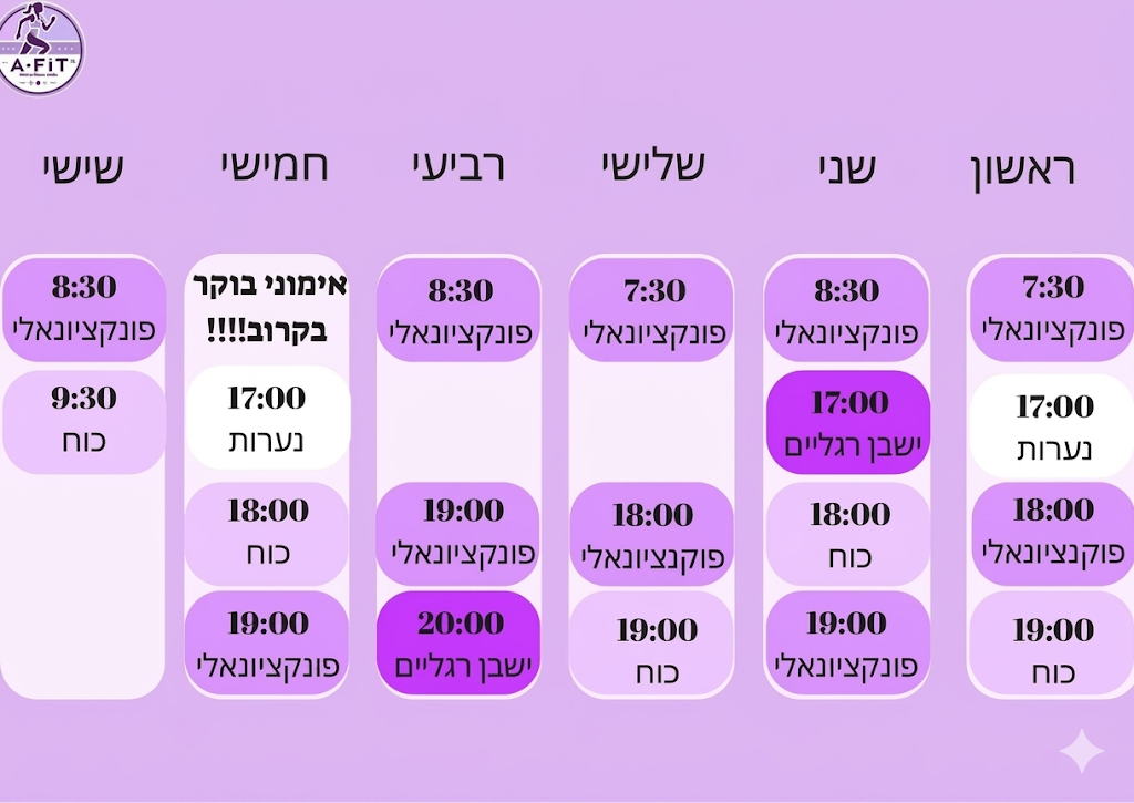 מערכת שעות סטודיו A-FIT